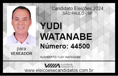 Candidato YUDI WATANABE 2024 - SÃO PAULO - Eleições