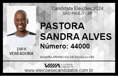 Candidato PASTORA SANDRA ALVES 2024 - SÃO PAULO - Eleições