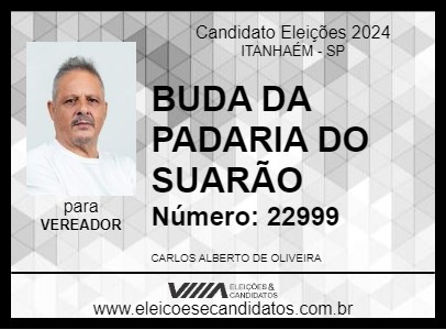 Candidato BUDA DA PADARIA SUARÃO 2024 - ITANHAÉM - Eleições