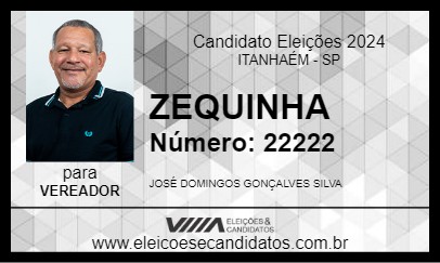 Candidato ZEQUINHA 2024 - ITANHAÉM - Eleições