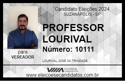 Candidato PROFESSOR LOURIVAL 2024 - SUZANÁPOLIS - Eleições