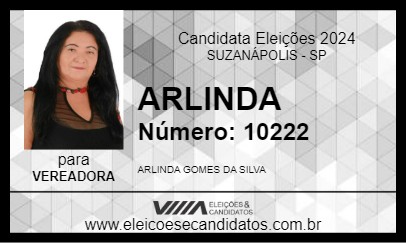 Candidato ARLINDA 2024 - SUZANÁPOLIS - Eleições