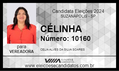 Candidato CÉLINHA 2024 - SUZANÁPOLIS - Eleições