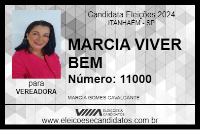 Candidato MARCIA VIVER BEM 2024 - ITANHAÉM - Eleições