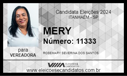 Candidato MERY 2024 - ITANHAÉM - Eleições