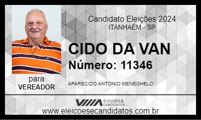 Candidato CIDO DA VAN 2024 - ITANHAÉM - Eleições