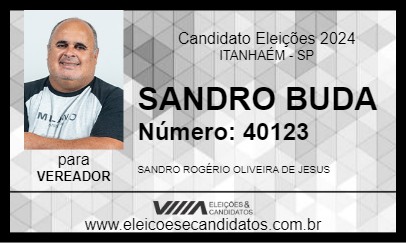 Candidato SANDRO BUDA 2024 - ITANHAÉM - Eleições