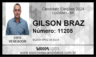 Candidato GILSON BRAZ 2024 - LUIZIÂNIA - Eleições