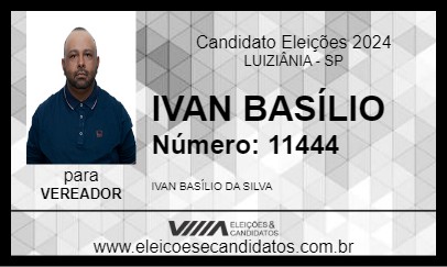 Candidato IVAN BASÍLIO 2024 - LUIZIÂNIA - Eleições