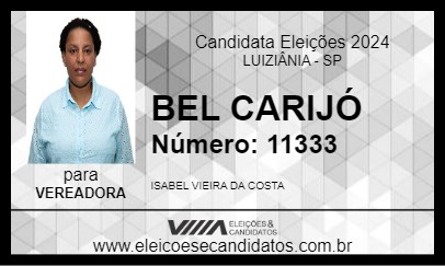 Candidato BEL CARIJÓ 2024 - LUIZIÂNIA - Eleições