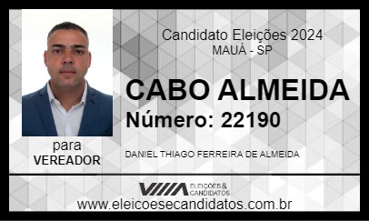 Candidato CABO ALMEIDA 2024 - MAUÁ - Eleições