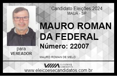 Candidato MAURO ROMAN 2024 - MAUÁ - Eleições