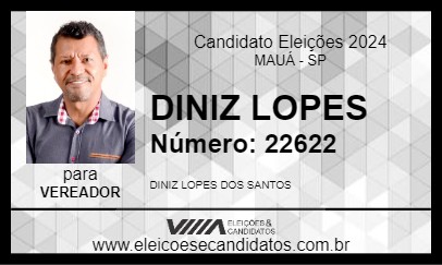 Candidato DINIZ LOPES 2024 - MAUÁ - Eleições