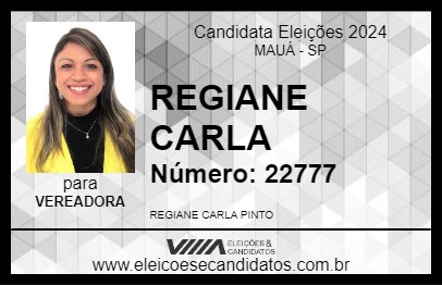 Candidato REGIANE CARLA 2024 - MAUÁ - Eleições