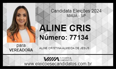 Candidato ALINE CRIS 2024 - MAUÁ - Eleições