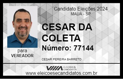 Candidato CESAR DA COLETA 2024 - MAUÁ - Eleições