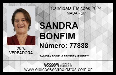 Candidato SANDRA BONFIM 2024 - MAUÁ - Eleições