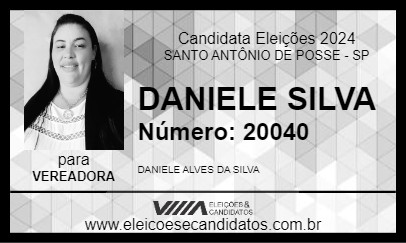 Candidato DANIELE SILVA 2024 - SANTO ANTÔNIO DE POSSE - Eleições