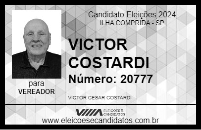 Candidato VICTOR COSTARDI 2024 - ILHA COMPRIDA - Eleições