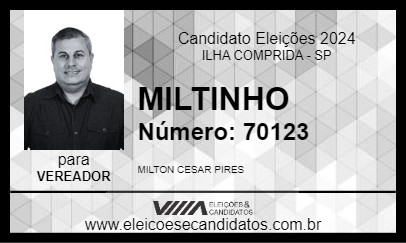 Candidato MILTINHO 2024 - ILHA COMPRIDA - Eleições