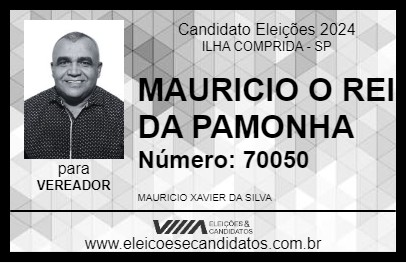 Candidato MAURICIO O REI DA PAMONHA 2024 - ILHA COMPRIDA - Eleições