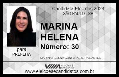 Candidato MARINA HELENA 2024 - SÃO PAULO - Eleições