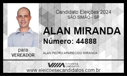 Candidato ALAN MIRANDA 2024 - SÃO SIMÃO - Eleições