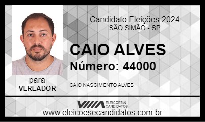 Candidato CAIO ALVES 2024 - SÃO SIMÃO - Eleições