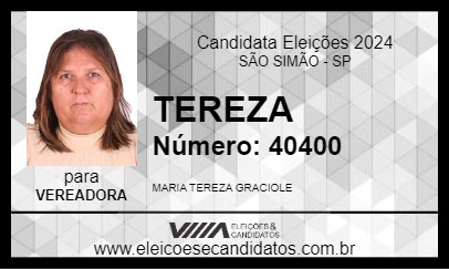 Candidato TEREZA 2024 - SÃO SIMÃO - Eleições