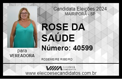 Candidato ROSE DA SAÚDE 2024 - MAIRIPORÃ - Eleições