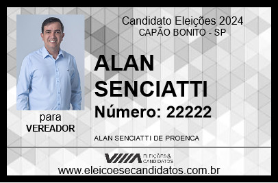 Candidato ALAN SENCIATTI 2024 - CAPÃO BONITO - Eleições