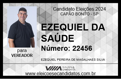 Candidato EZEQUIEL DA SAÚDE 2024 - CAPÃO BONITO - Eleições