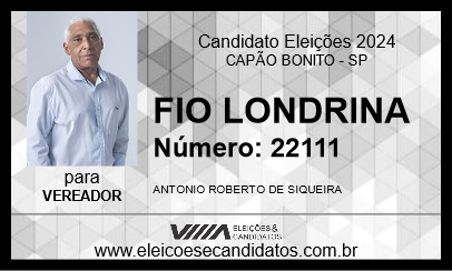 Candidato FIO LONDRINA 2024 - CAPÃO BONITO - Eleições