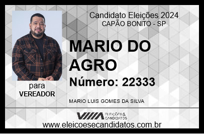 Candidato MARIO DO AGRO 2024 - CAPÃO BONITO - Eleições