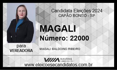 Candidato MAGALI 2024 - CAPÃO BONITO - Eleições