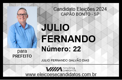 Candidato JULIO FERNANDO 2024 - CAPÃO BONITO - Eleições