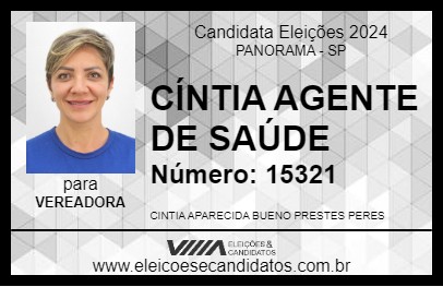 Candidato CÍNTIA AGENTE DE SAÚDE 2024 - PANORAMA - Eleições