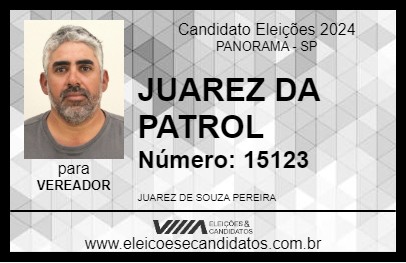 Candidato JUAREZ DA PATROL 2024 - PANORAMA - Eleições