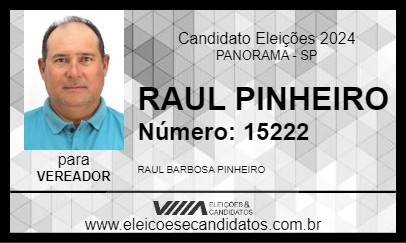 Candidato RAUL PINHEIRO 2024 - PANORAMA - Eleições