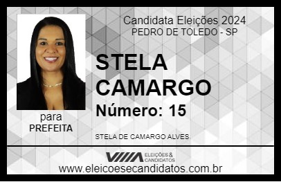 Candidato STELA CAMARGO 2024 - PEDRO DE TOLEDO - Eleições