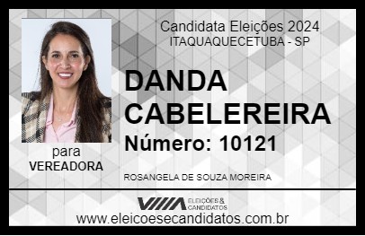 Candidato DANDA CABELEREIRA 2024 - ITAQUAQUECETUBA - Eleições