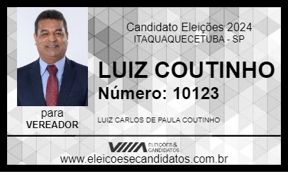 Candidato LUIZ COUTINHO 2024 - ITAQUAQUECETUBA - Eleições