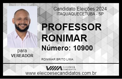 Candidato PROFESSOR RONIMAR 2024 - ITAQUAQUECETUBA - Eleições