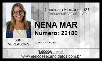 Candidato NENA MAR 2024 - ITAQUAQUECETUBA - Eleições