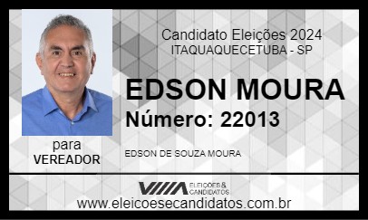 Candidato EDSON MOURA 2024 - ITAQUAQUECETUBA - Eleições