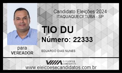 Candidato TIO DU 2024 - ITAQUAQUECETUBA - Eleições