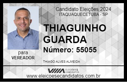 Candidato THIAGUINHO GUARDA 2024 - ITAQUAQUECETUBA - Eleições