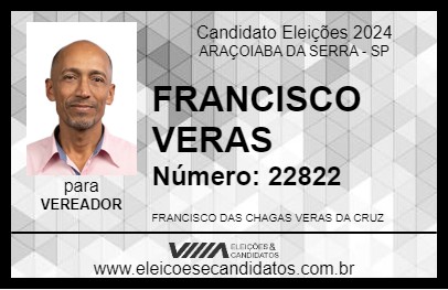 Candidato FRANCISCO VERAS 2024 - ARAÇOIABA DA SERRA - Eleições