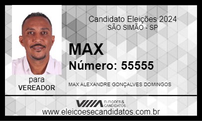 Candidato MAX 2024 - SÃO SIMÃO - Eleições