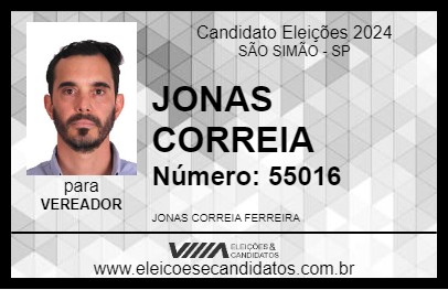 Candidato JONAS CORREIA 2024 - SÃO SIMÃO - Eleições